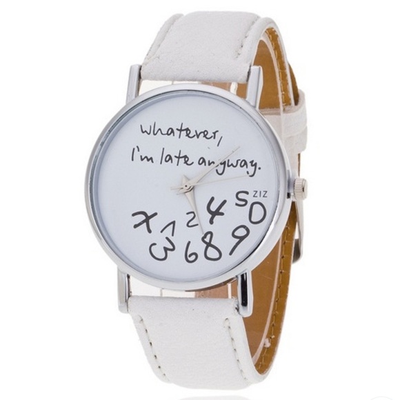 NWT Boutique Accessories - I’m Late Anyway Quartz Statement Watch. NWT